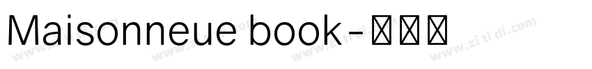 Maisonneue book字体转换